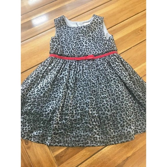 Girl JUST ONE YOU BY CARTER'S 18 MONTH BLACK & SILVER SPARKLY With Red Bow DRESS - Picture 1 of 8